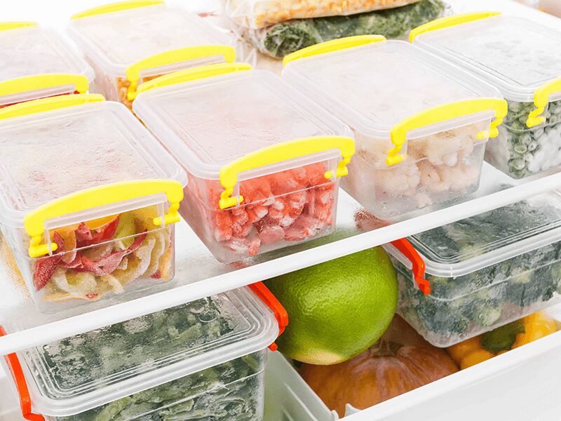 Хранение замороженных блюд и продуктов в контейнерах